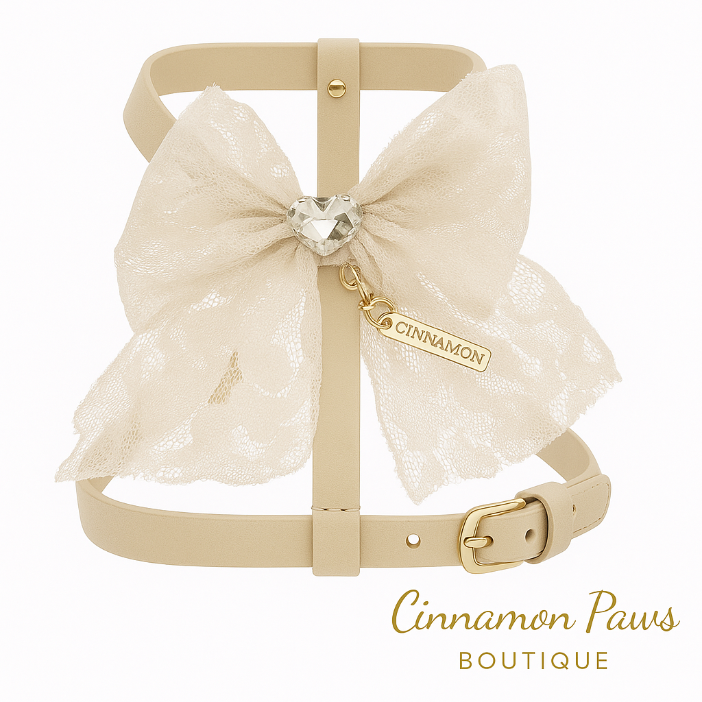 The Lace Bow Harness – Cinnamon Charm Harness