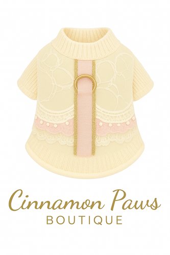 The Lace Accent Sweater Harness – “Blush Lace Dream”